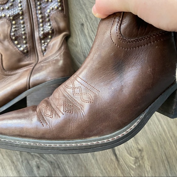 Bakers | Audrey Leather Brown Western Boots - Picture 6 of 11